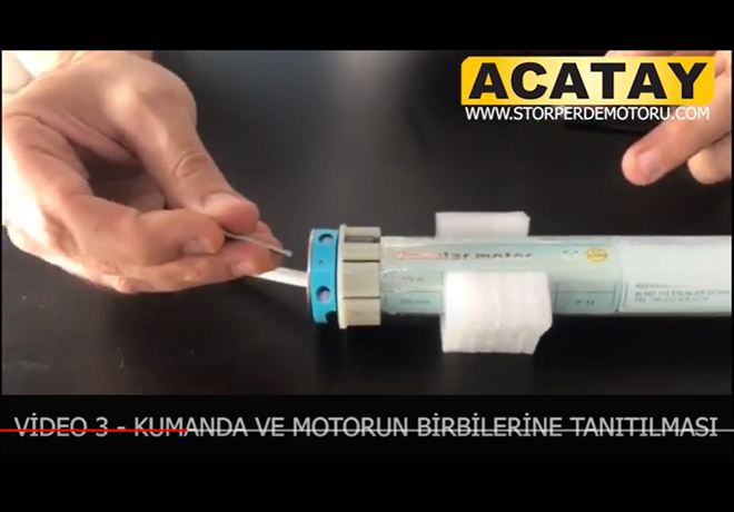 ACATAY - VİDEO 3 - KUMANDA VE MOTORUN BİRBİRLERİNE TANITILMASI - NOVO MOTOR