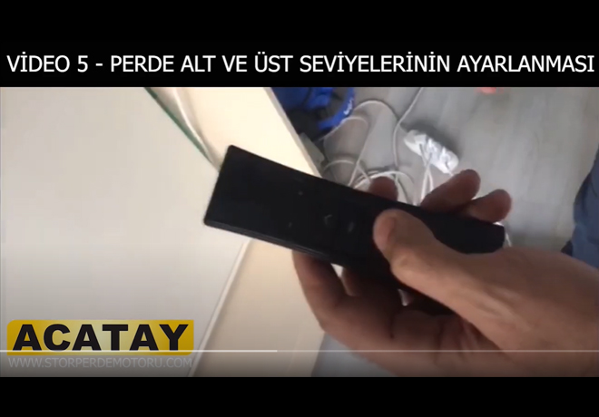 ACATAY - VİDEO 5 - PERDE ALT VE ÜST LİMİT SEVİYELERİNİN AYARLANMASI - NOVO MOTOR